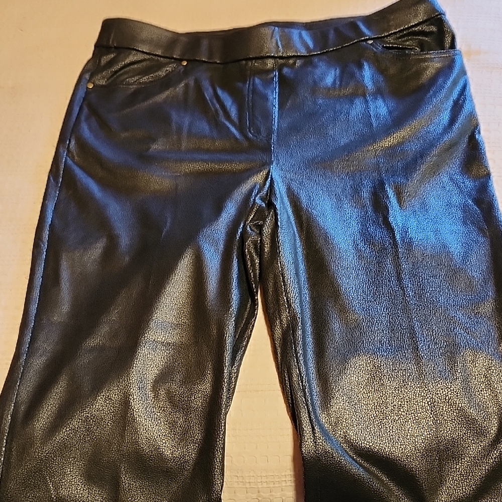 Black Faux Leather Pants